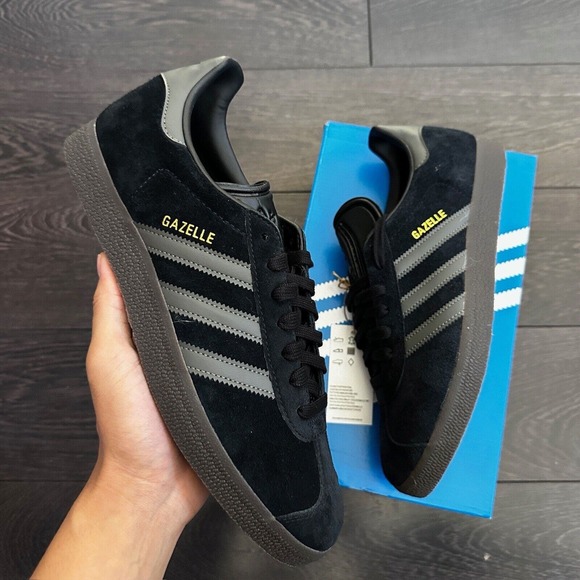Adidas Gazelle Core Black Gold Metallic Gum ID6105 Men’s 13 - Picture 1 of 6